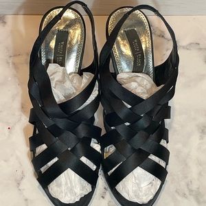 White House Black Market Satin Strappy Heels